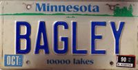 Jack's personalized MN license plate